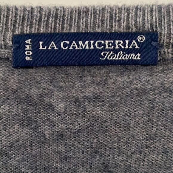 La Camiceria Italian Made V-neck Sweater - Picture 2 of 4
